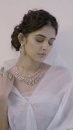 Load and play video in Gallery viewer, Diamond Necklace with read, blue and green changeable - GSD0317