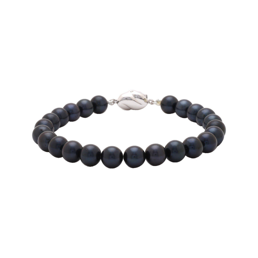 Black Pearl Bracelet - BR512 KrishnaPearlsandJewellers
