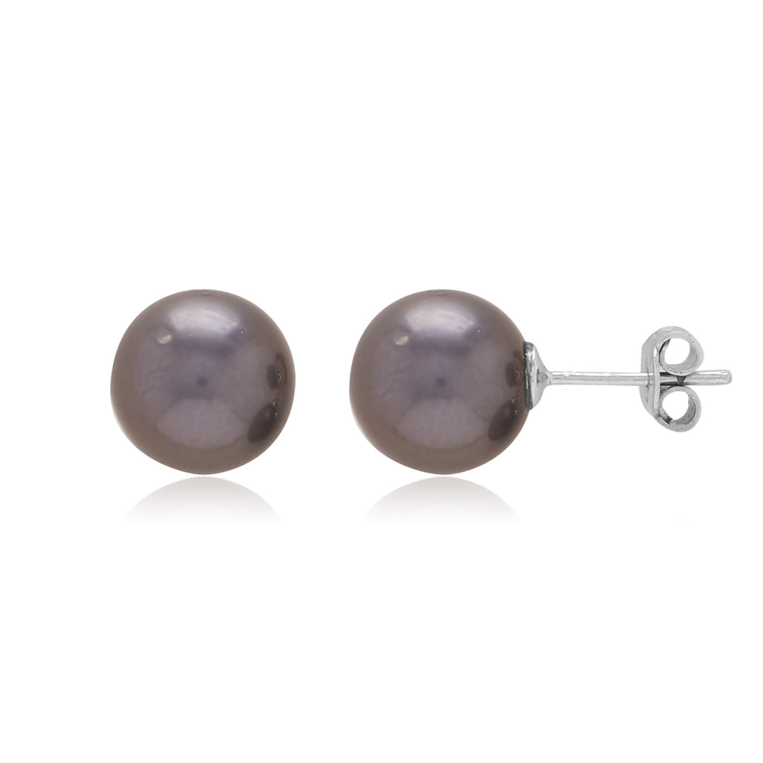 Black (Tahitian) Pearl Pendant & Earrings Sets in White Gold-GPTP003 KrishnaPearlsandJewellers