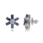 Load image into Gallery viewer, Blue Sapphire Earrings -GTBS204 KrishnaPearlsandJewellers