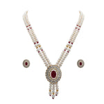 Load image into Gallery viewer, CZ -Pearl Chain -Earrings -H2623 KrishnaPearlsandJewellers