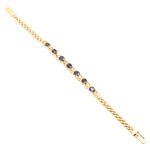 Load image into Gallery viewer, GOLD BRACELET WITH BLUE SAPPHIRE STONES