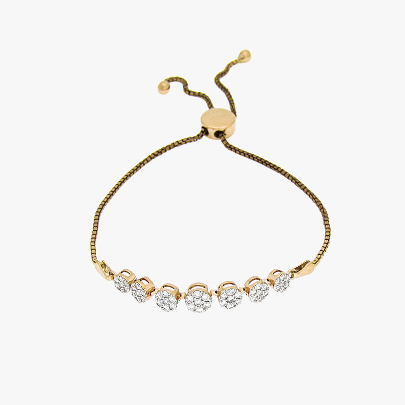 Gold Bracelet Diamond  Yellow Gold