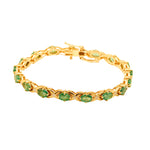 Load image into Gallery viewer, GOLD BRACELET WITH EMERALD STONE - GBE0040