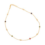 Load image into Gallery viewer, GOLD MULTI STONE PEARL CHAIN - GCPS244
