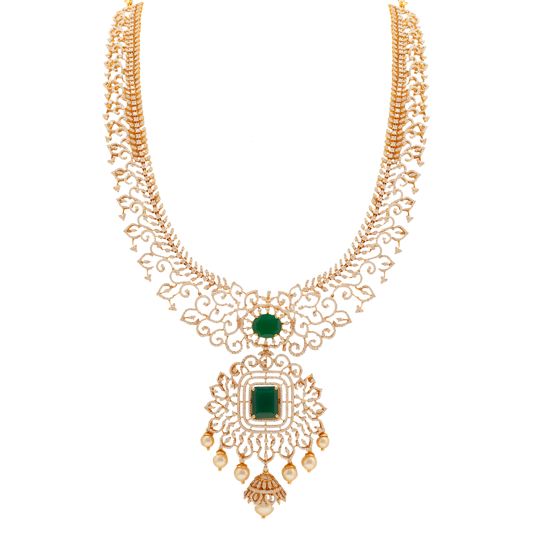 GOLD NECKLACE WITH DIAMONDS - GNKD092