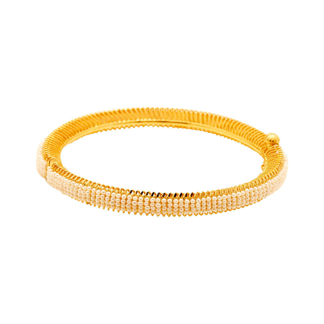 GOLD PEARL BANGLE - GNP0107
