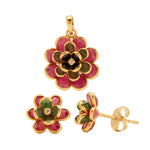 Load image into Gallery viewer, GOLD MULTI STONE DIAMOND TOPS WITH PENDANT - GPMS206