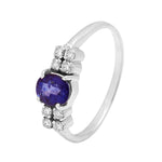 Load image into Gallery viewer, GOLD BLUE SAPPHIRE DIAMOND RING - GRBS138