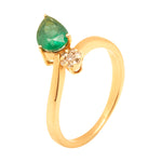 Load image into Gallery viewer, GOLD EMERALD DIAMOND RING - GRE0410