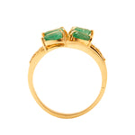 Load image into Gallery viewer, GOLD EMERALD DIAMOND RING - GRE0439