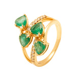Load image into Gallery viewer, GOLD EMERALD DIAMOND RING - GRE0439