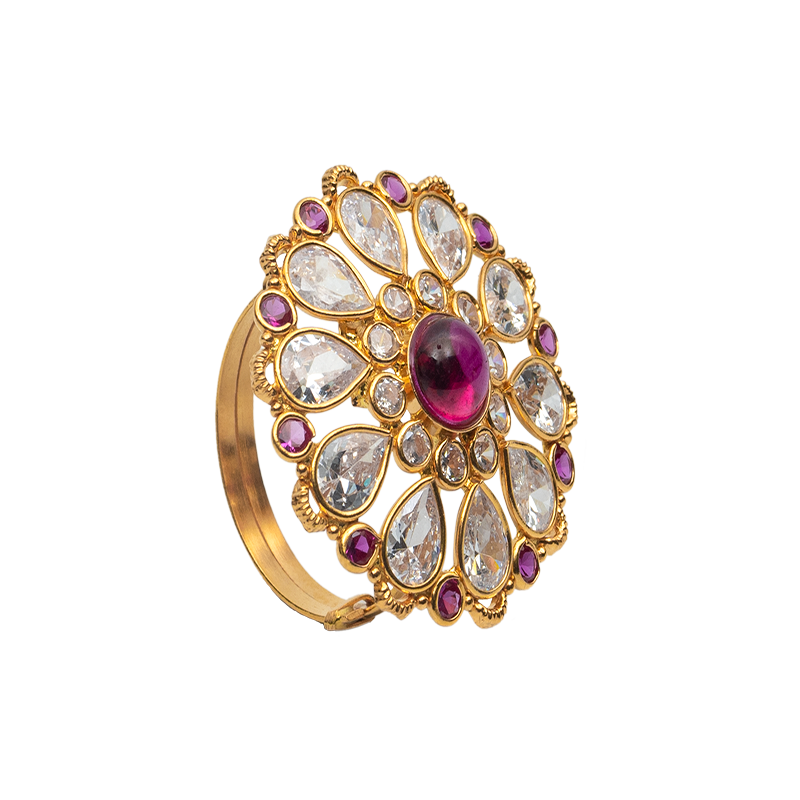 Gold Ring Multi Stone Yellow Gold  Grms293