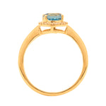Load image into Gallery viewer, GOLD SEMI-PRECIOUS DIAMOND WITH BLUE TOPAZ RING - GRSM571