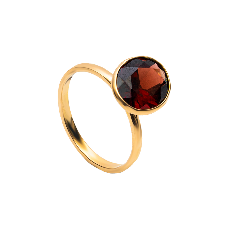 Gold Ring Semi Precious Yellow Gold Garnet S-13 Grsm623