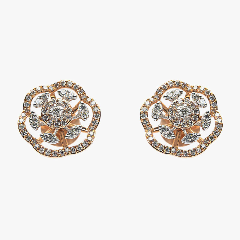 Gold Tops Diamond Studs Yellow Gold Gtd2009