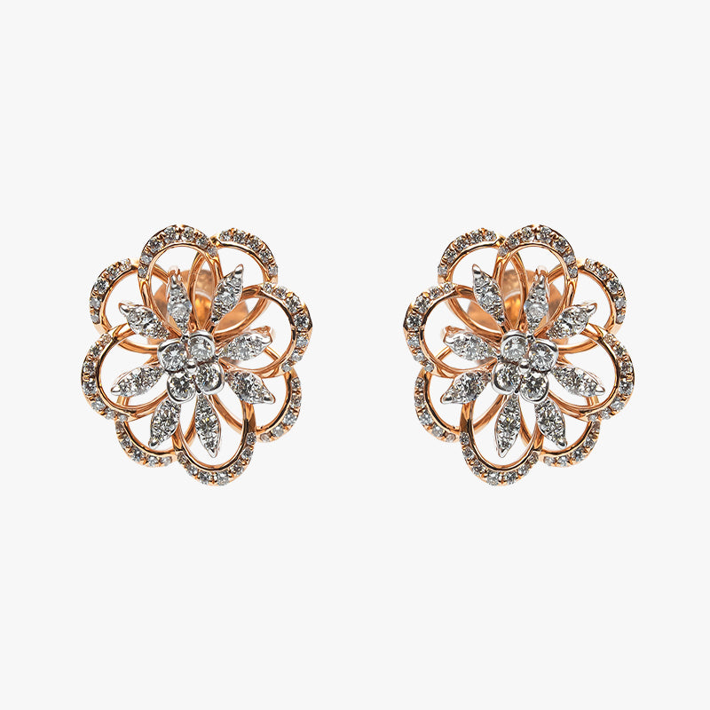 Gold Tops Diamond Studs Yellow Gold Gtd2012