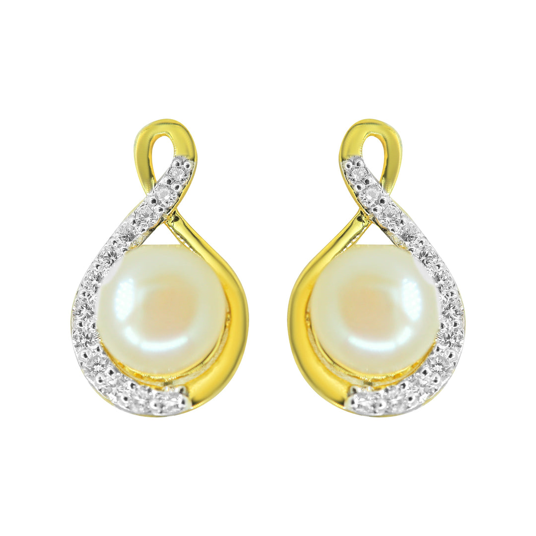 Gold  Pearl Earrings -GTPD258