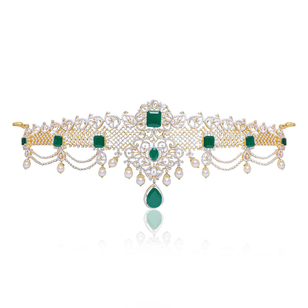 Gold Diamond Vaddanam -VD15782 KrishnaPearlsandJewellers