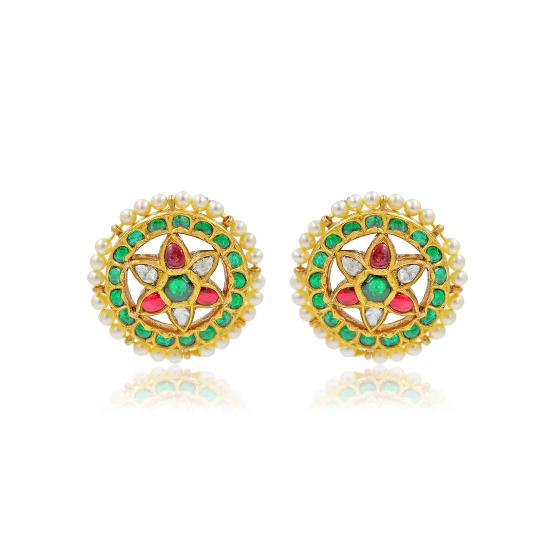 Gold Earring -Multi Stone -GTP0744 KrishnaPearlsandJewellers