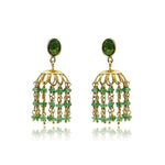 Load image into Gallery viewer, Gold Emerald Jhumkas -GTJH990 KrishnaPearlsandJewellers