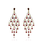 Load image into Gallery viewer, Gold Ruby Chandelier Earrings -GTR0577 KrishnaPearlsandJewellers