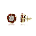 Load image into Gallery viewer, Gold with Diamond Earrings -GTR0009 KrishnaPearlsandJewellers