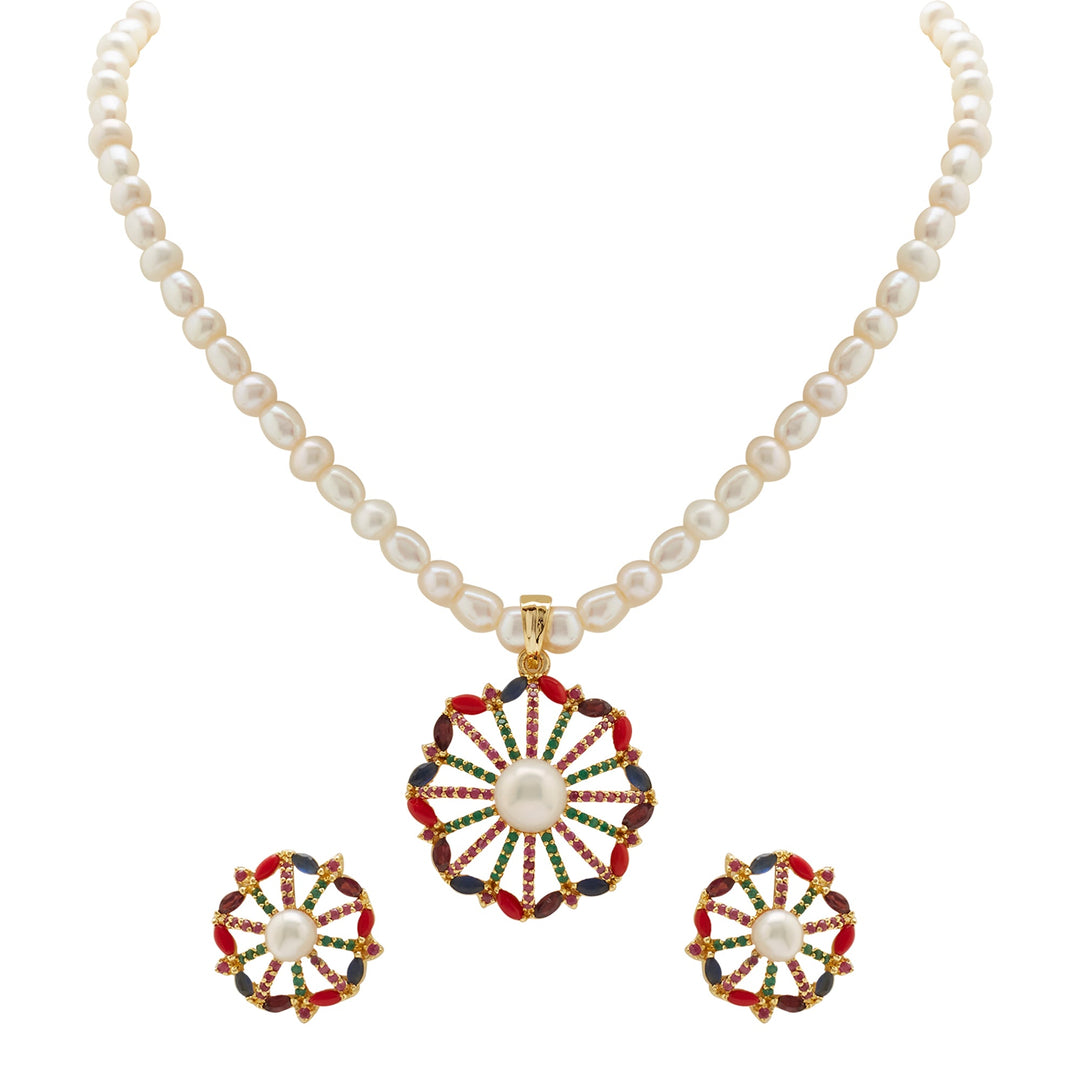 Pearl -MultiStones set -H3010