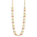 Load image into Gallery viewer, GOLD MULTI STONE PEARL CHAIN - GCP1076