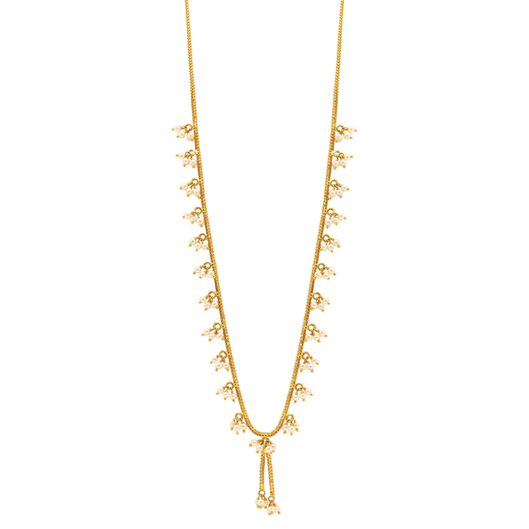 GOLD WHITE PEARL CHAIN - GCP0074 -test