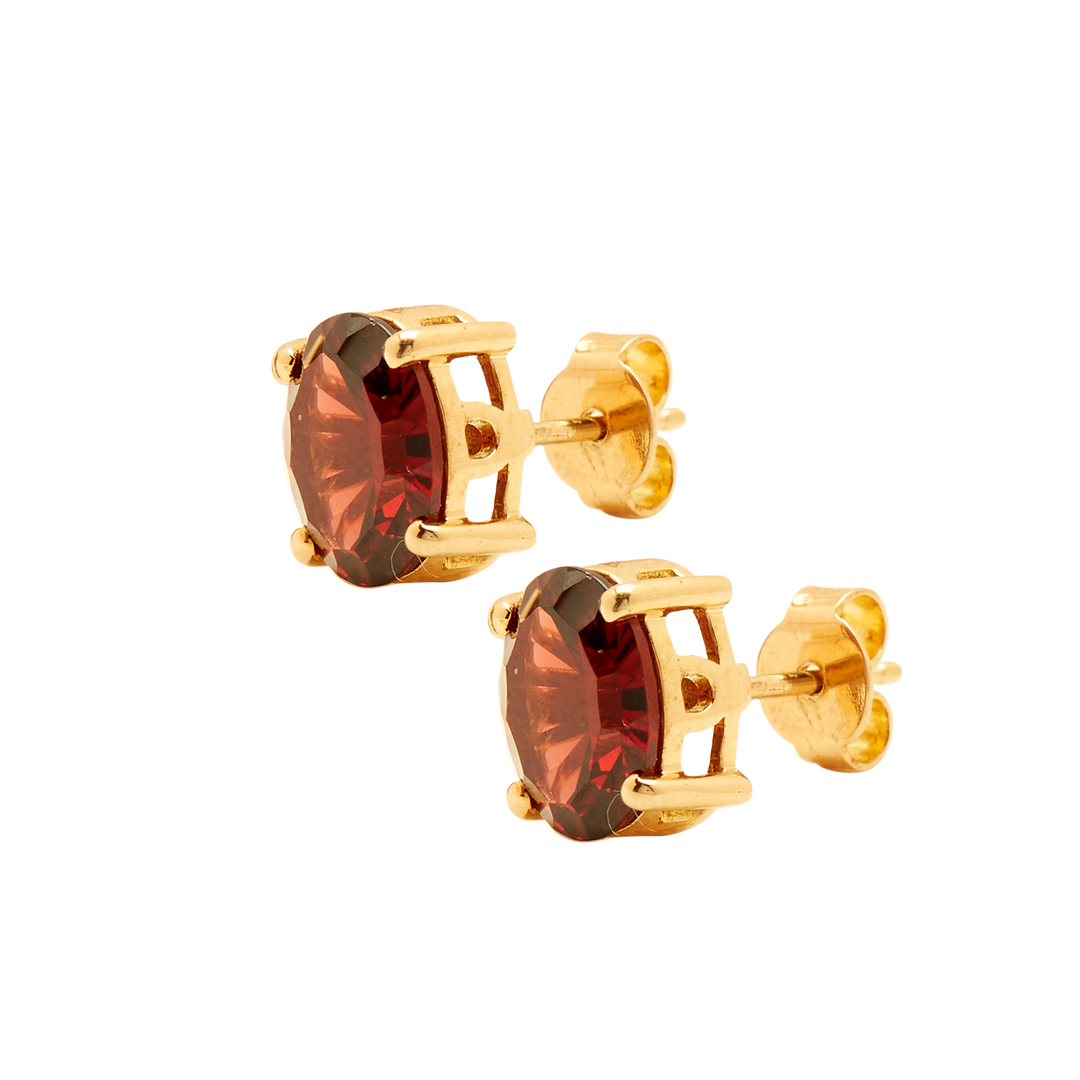 GOLD GARNET SEMI PRECIOUS TOPS WITH PENDANT - GPSM388