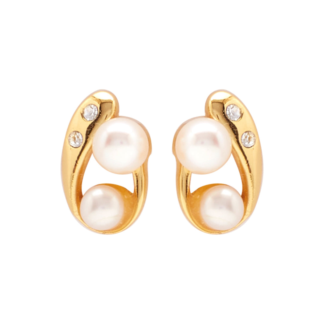 White Pearl Earrings -T3093