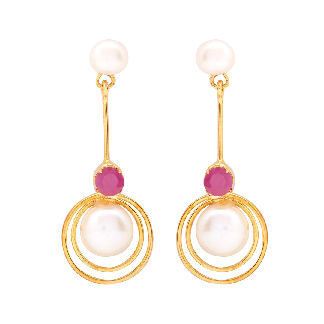 Hanging Pearl Earrings Studs with 's-T3980