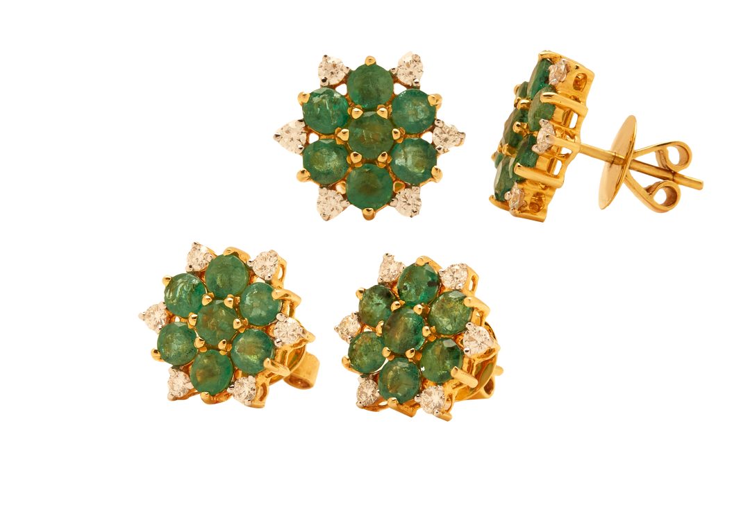 GOLD EMERALD DIAMOND TOPS - GTE0014