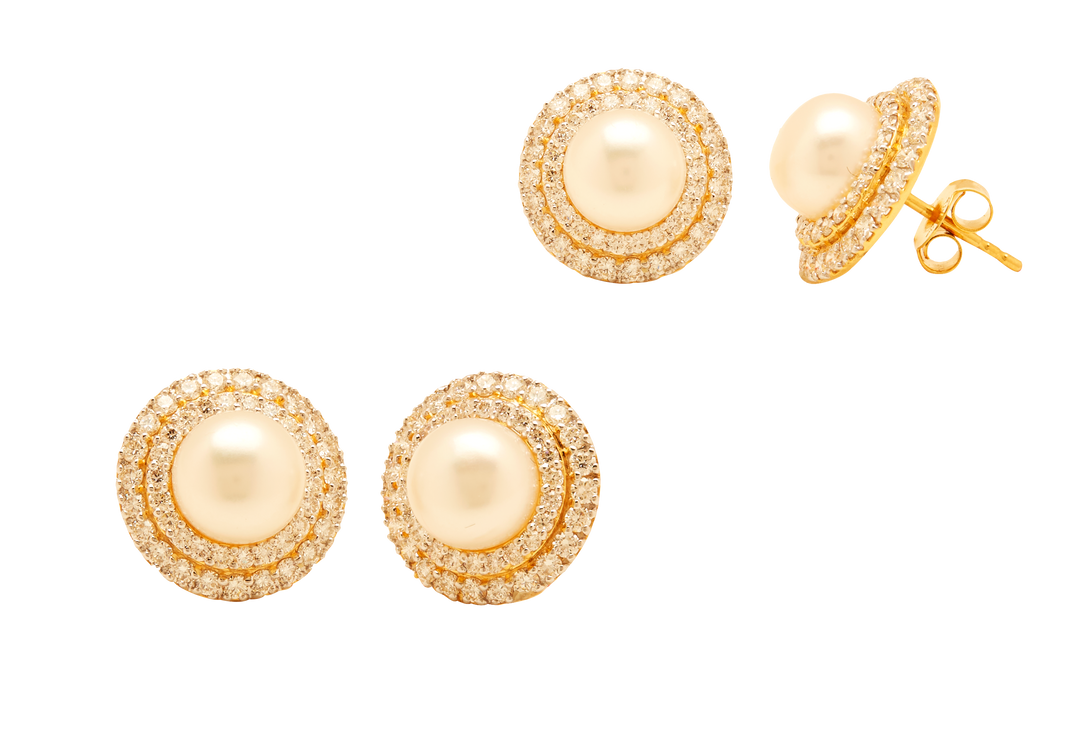 GOLD DIAMOND PEARL TOPS - GTPD220