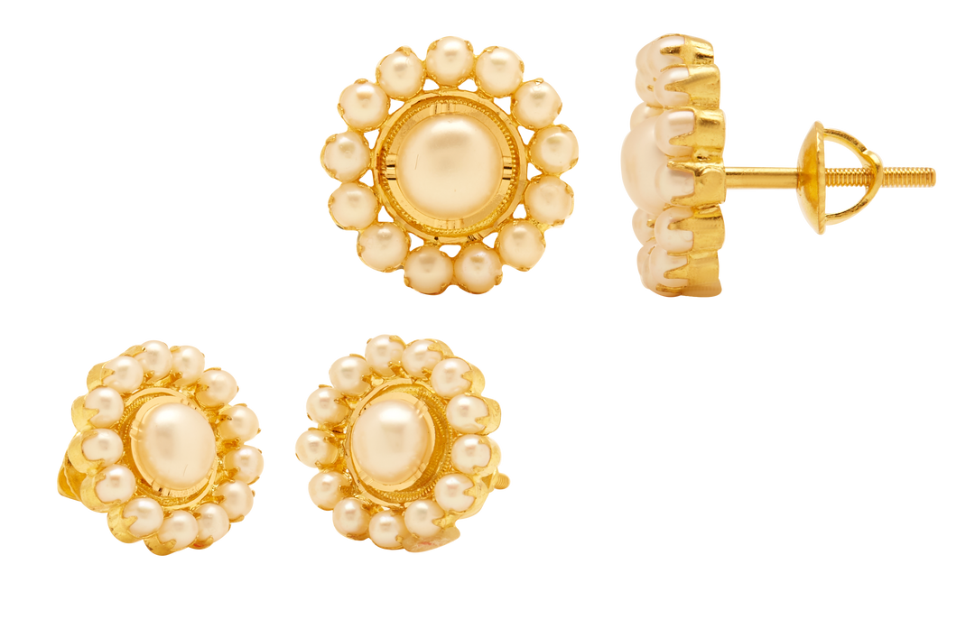 GOLD WHITE PEARL TOPS - GTWS211