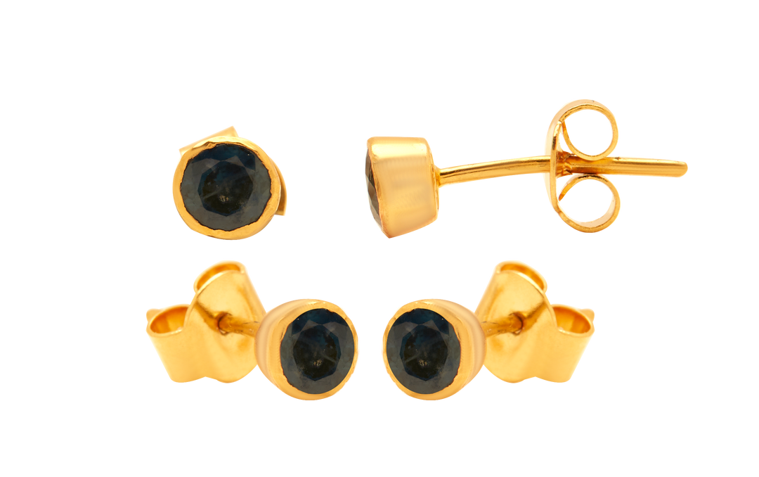 GOLD BLUE SAPPHIRE TOPS - GTBS237