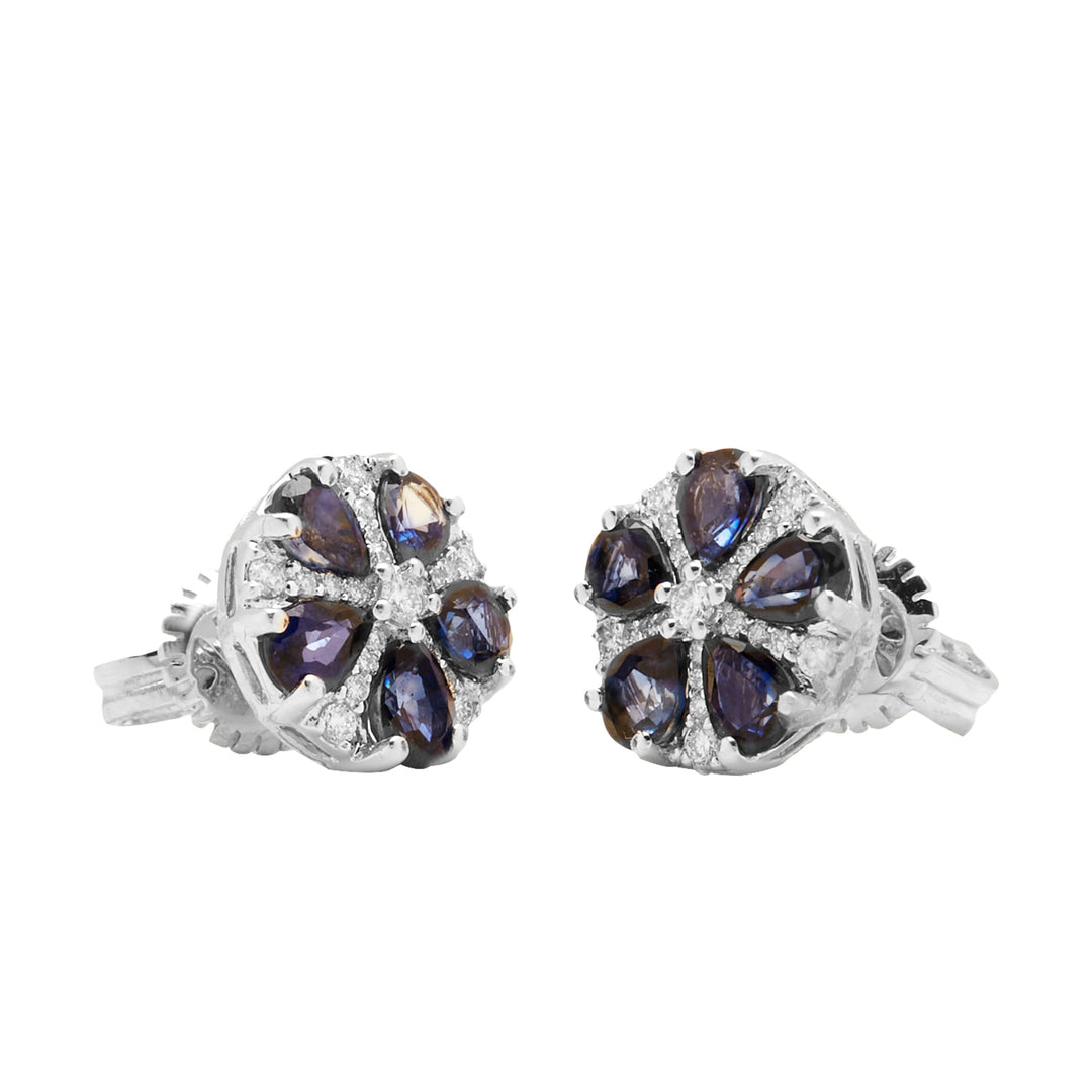 GOLD BLUE SAPPHIRE DIAMOND TOPS - GTBS309