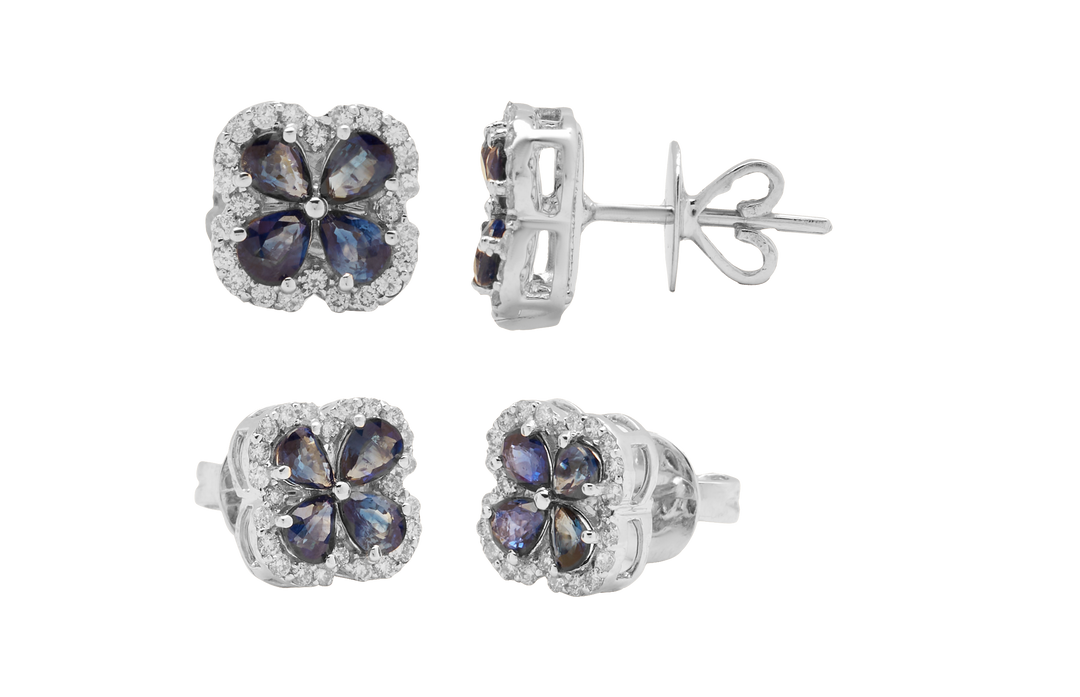 GOLD BLUE SAPPHIRE DIAMOND TOPS - GTBS321