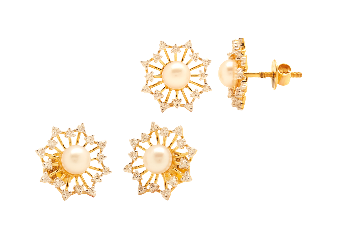 GOLD DIAMOND PEARL TOPS - GTPD256