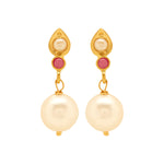 Load image into Gallery viewer, GOLD RED STONE CULTURE PEARL TOPS - GTCU181