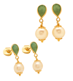 Load image into Gallery viewer, GOLD EMERALD CULTURE PEARL TOPS - GTCU160