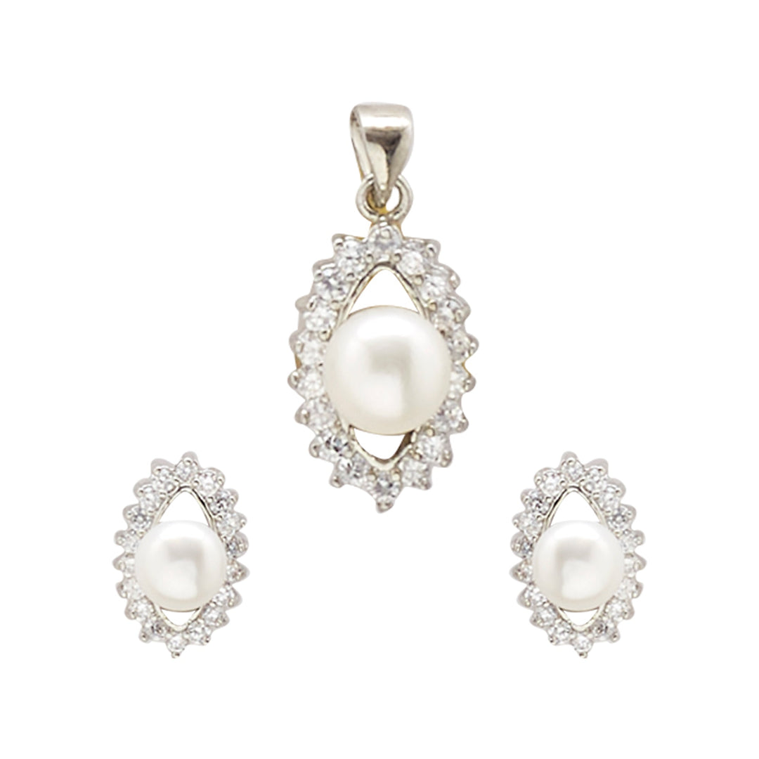 Button Pearls - Pendant Earrings -P0761