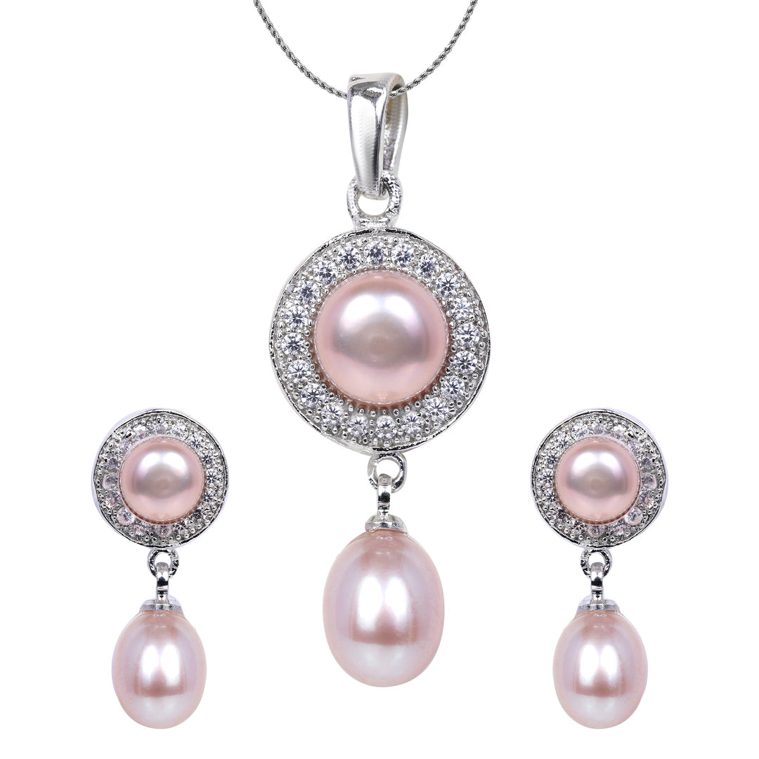 Drop Shape Pendant with Earrings P1048