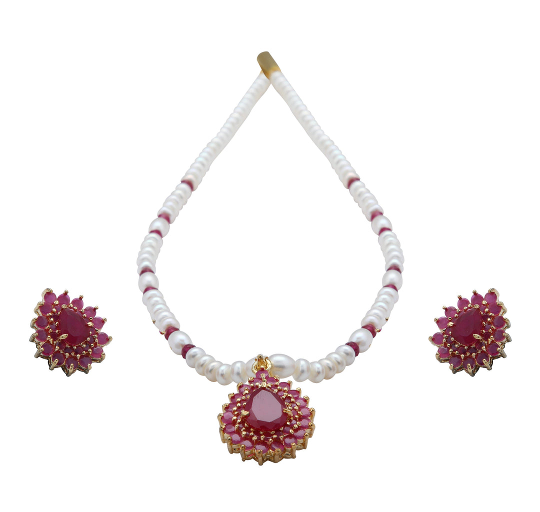 Pearl Chain -Earrings - H2554 KrishnaPearlsandJewellers