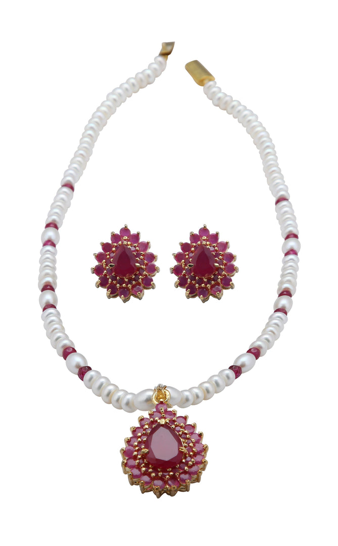 Pearl Chain -Earrings - H2554 KrishnaPearlsandJewellers