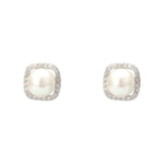 Load image into Gallery viewer, Pearl Earrings Studs with CZ Stones -T3649 KrishnaPearlsandJewellers