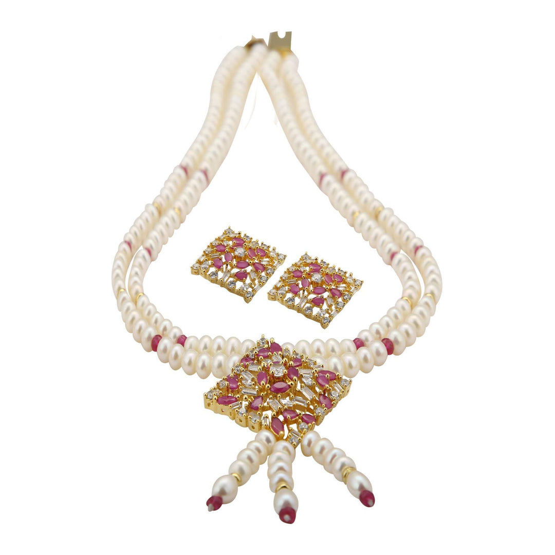 Pearls Chain -Earrings - H2619 KrishnaPearlsandJewellers