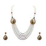 Load image into Gallery viewer, Pearls Set -Peacock Design - H0211. KrishnaPearlsandJewellers