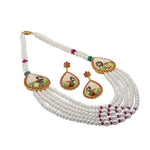 Load image into Gallery viewer, Pearls Set -Peacock Design - H0211. KrishnaPearlsandJewellers